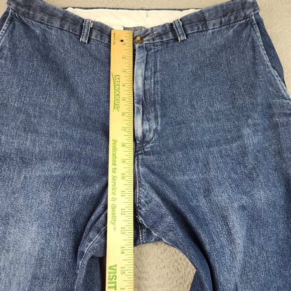 Haggar Pants Mens 34x29 Blue Denim Comfort Waist Classic Fit Jeans 100% Cotton - Picture 3 of 8